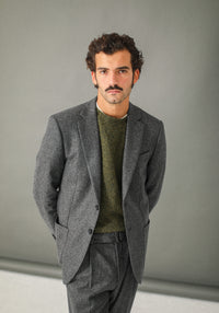 Blazer Semi-Entoilé Flanelle Grise